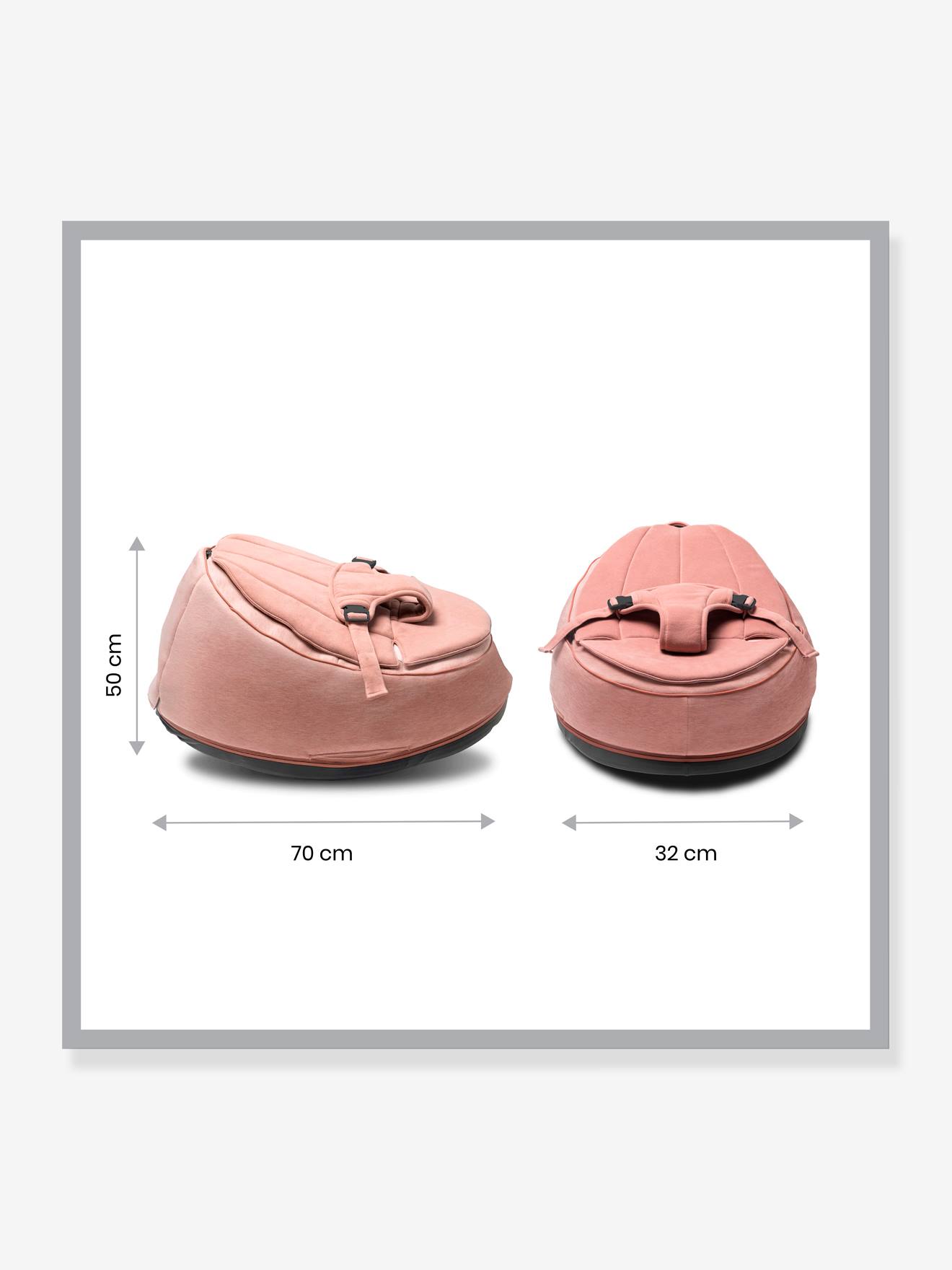 BABYMOOV Doomoo Rede de Balanço e Puff com Balanço Integrado, Rosa Escuro Liso