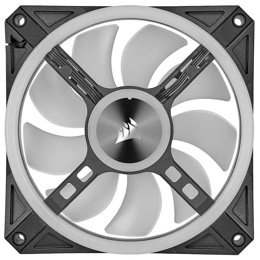 Corsair QL140 RGB - Pack de 2 + Node Core - Noir