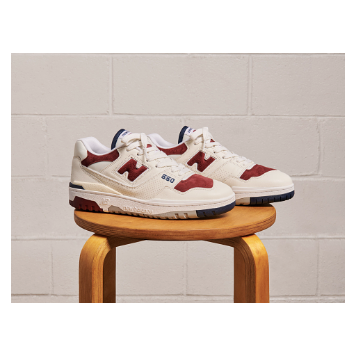 New Balance 550 Sneakers, Sea Salt/Mercury Red, 45.5