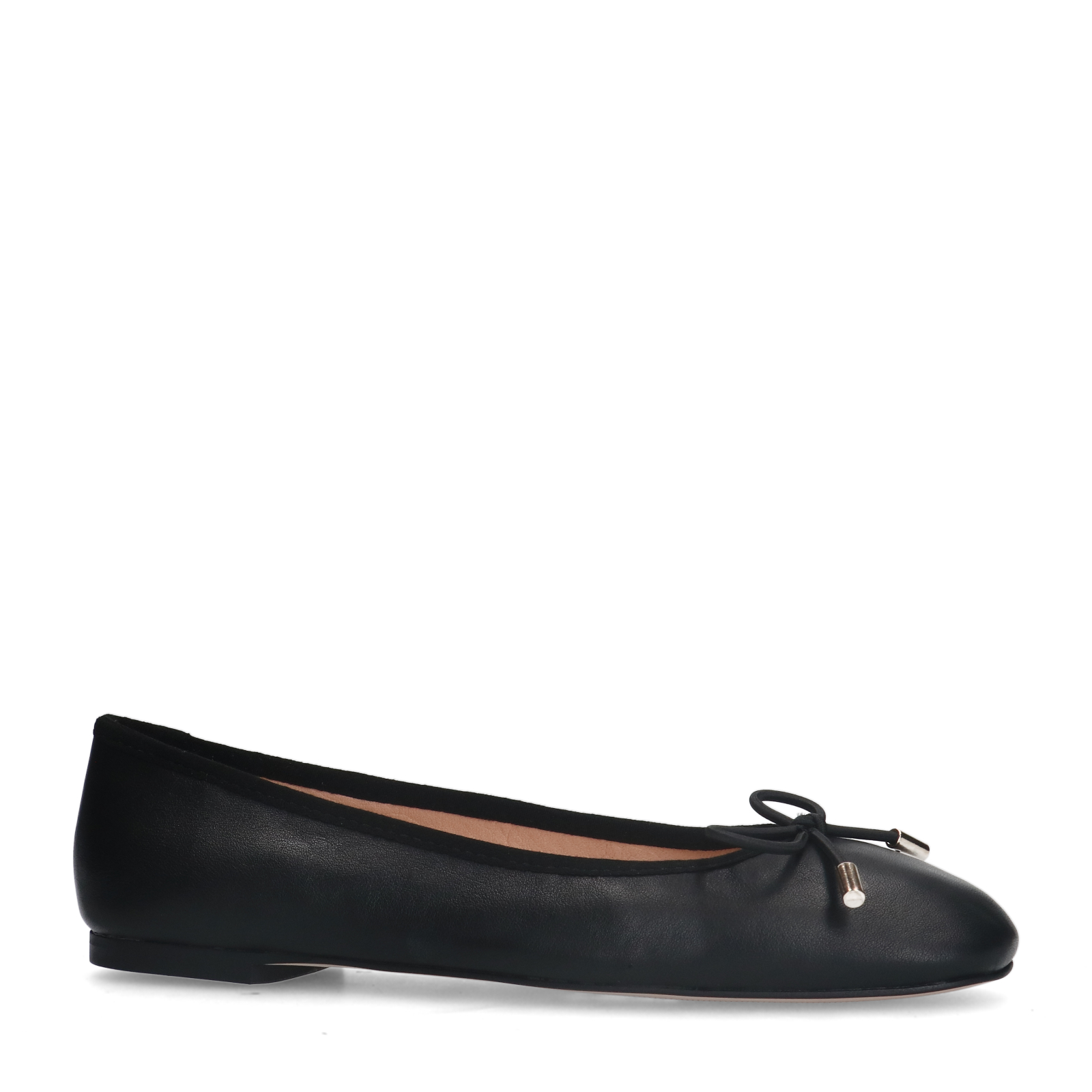 Zwarte leren ballerina's