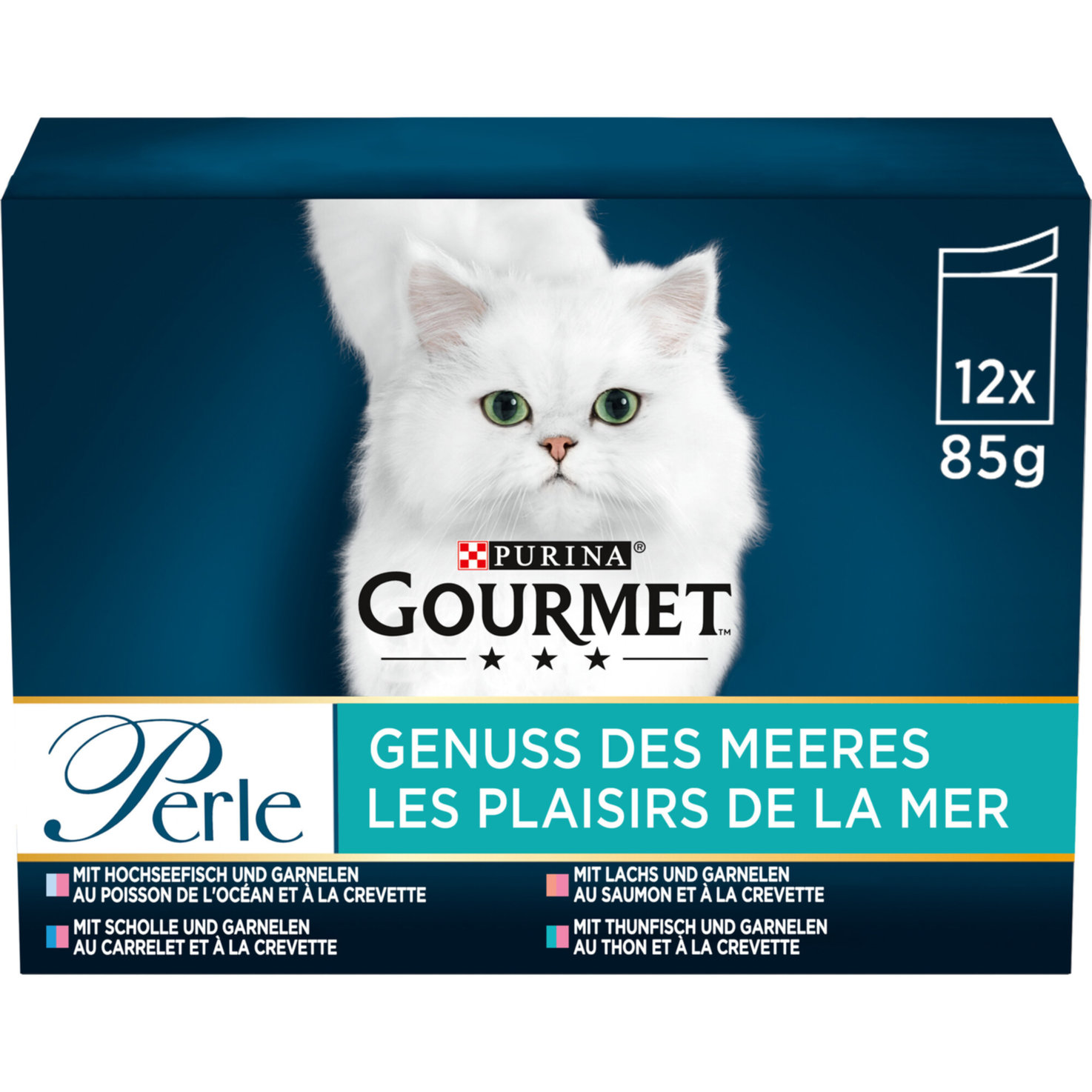 Gourmet Perle Genuss des Meeres Fisch 12x85g