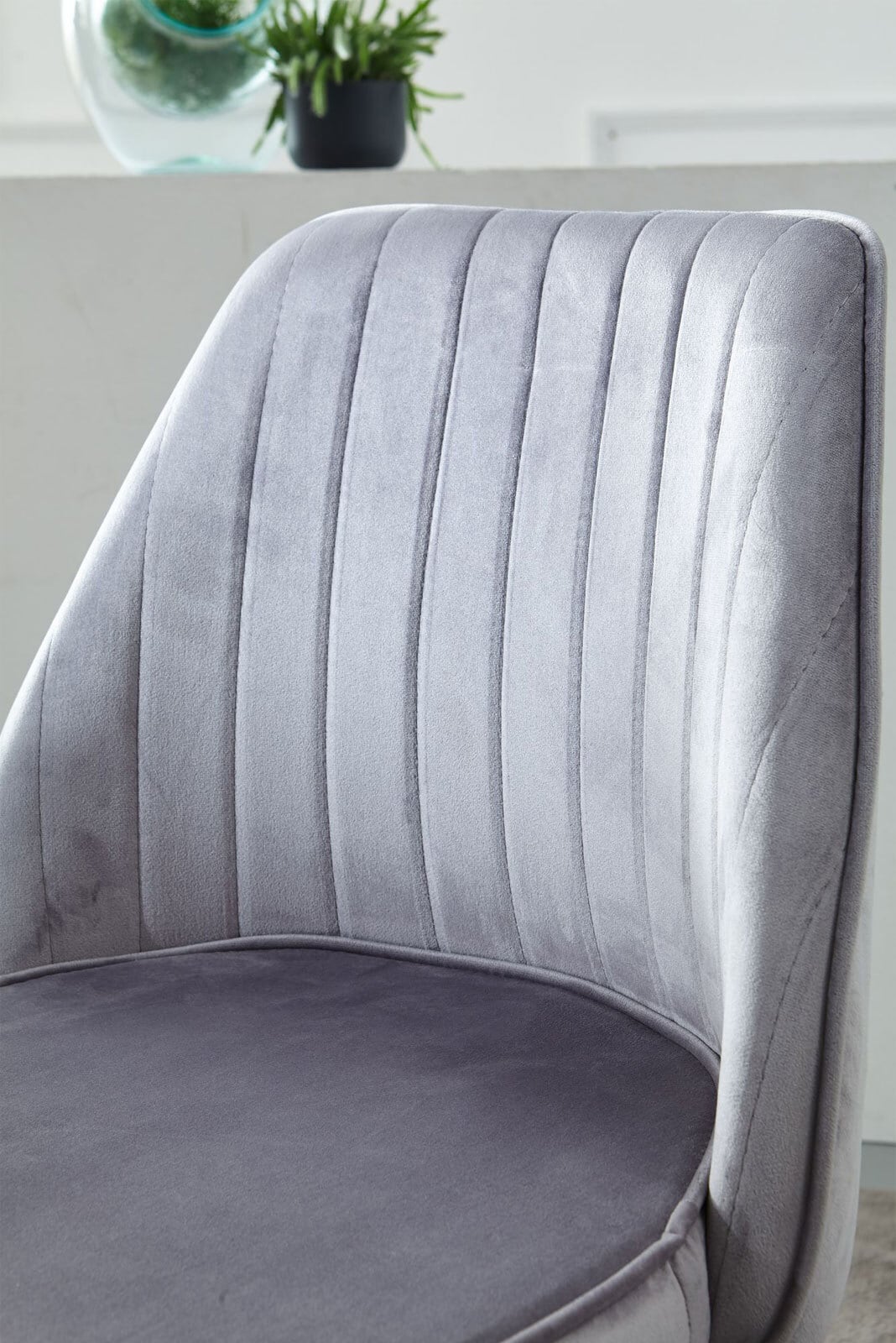 Drehstuhl Farsund 47 x 100 cm grau gold