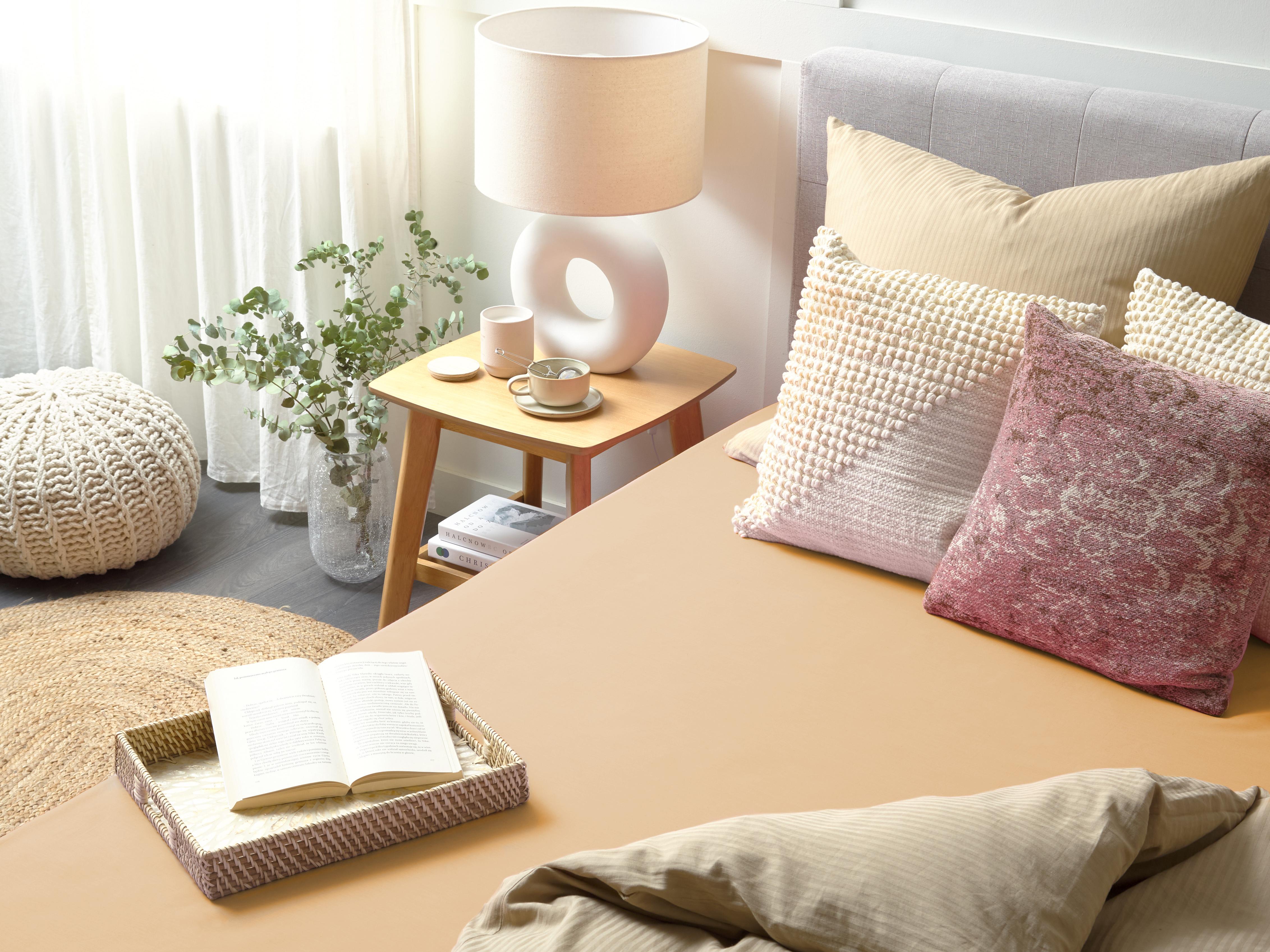 Hoeslaken JANBU Katoen 200 x 200 cm Zandbeige
