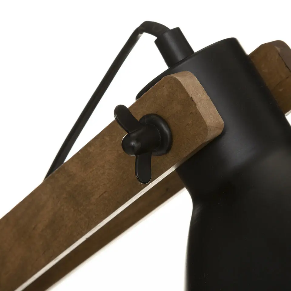 Atmosphera Tafellamp/bureaulamp Design Light Cuba - zwart - 56cm
