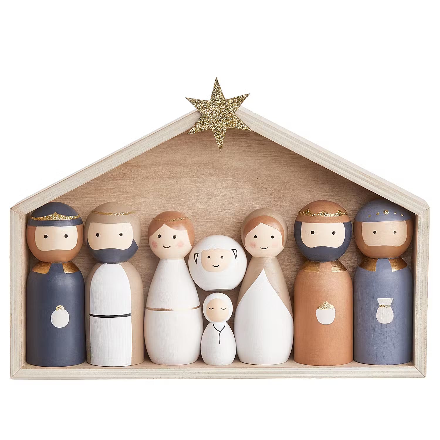 X-MAS Deko-Krippen 9-tlg.