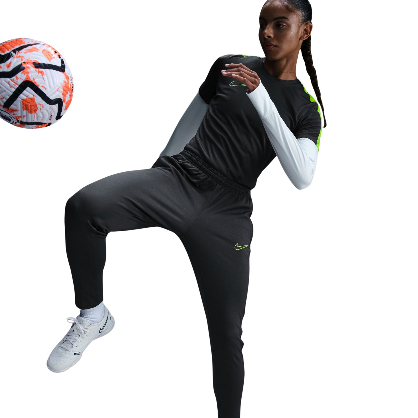 Nike Academy Trainingsbroek Dames Antraciet Neongeel