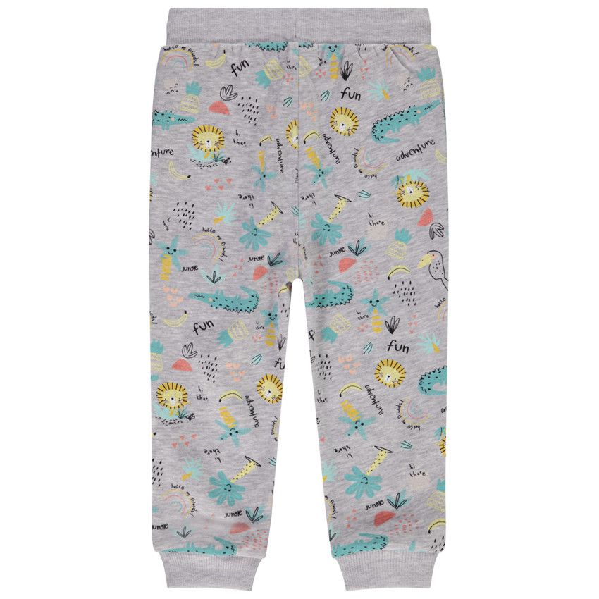 Pantalon de jogging imprimé fantaisie savane pour bébé garçon - Gris clair
