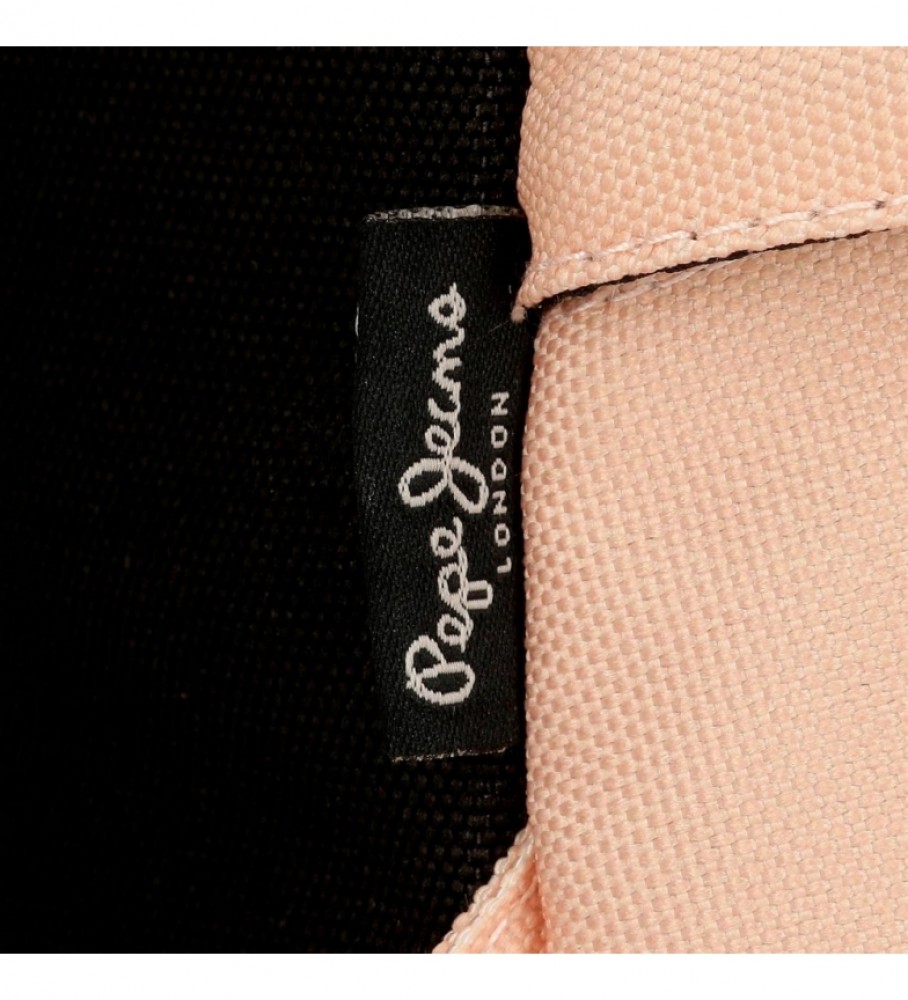 Estojo Pepe Jeans com três compartimentos 63243A1 Bege - 22x12x5cm