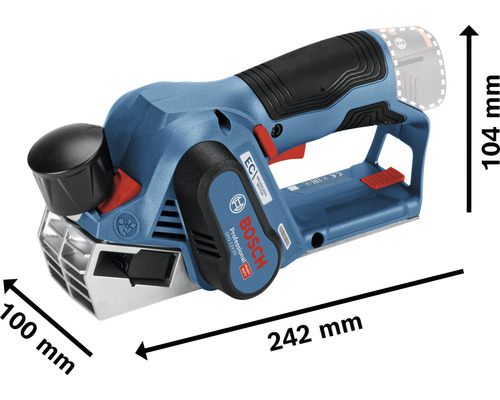 Bosch Professional GHO 12V-20 accu schaafmachine, inclusief 2 x accu (3,0Ah) en lader