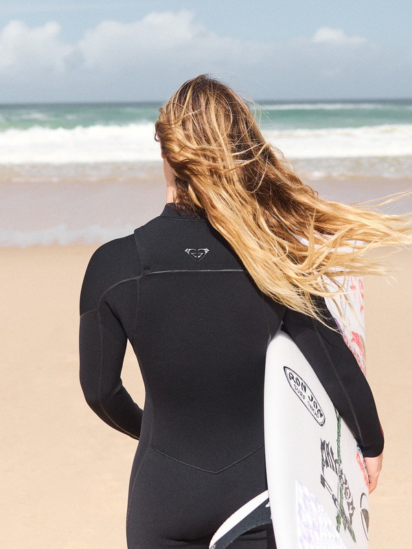 4/3 Elite Xtra Warm Combinaison de surf zip poitrine Noir Femme
