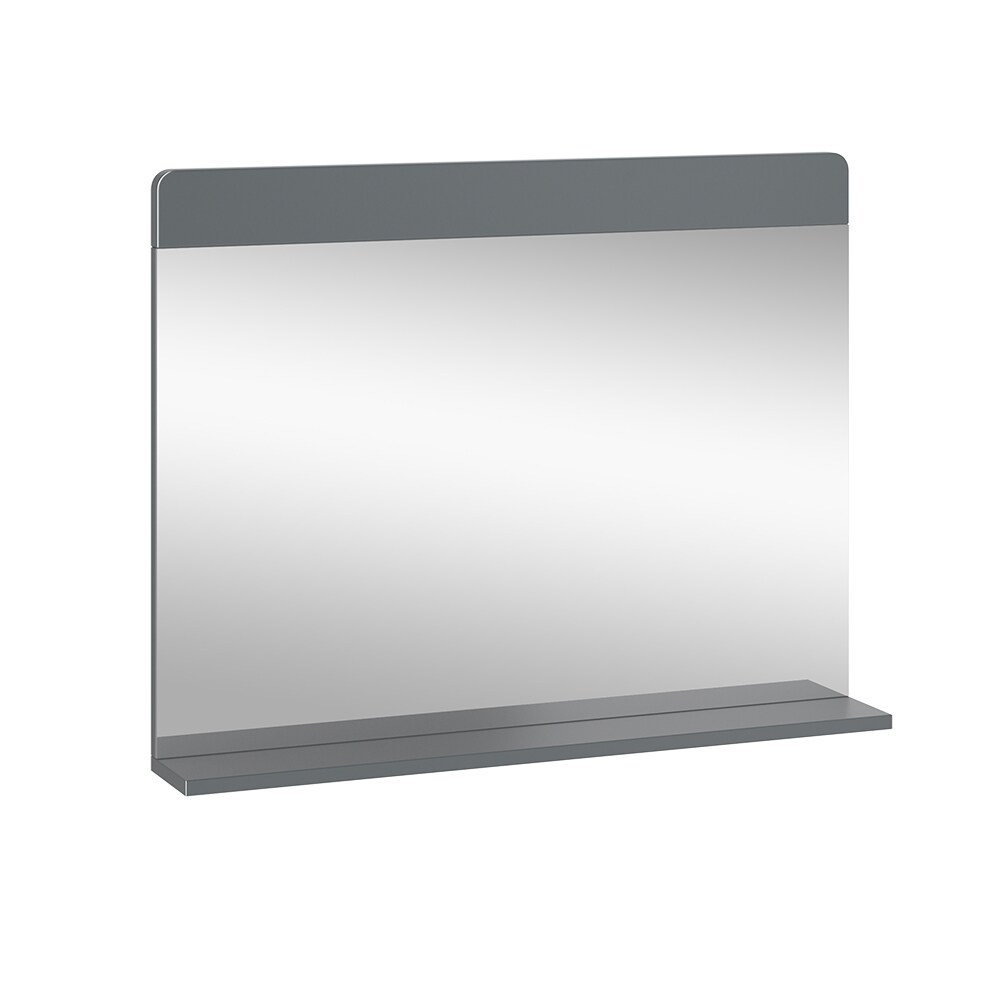 Vicco Badezimmerspiegel Izan Grau 80 x 62 cm mit Regal