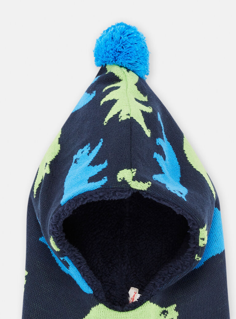 Cagoule marine à motif ours polaire pour garçon