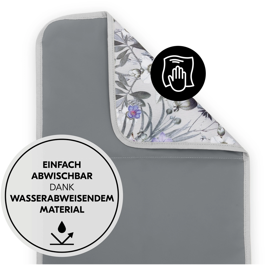 hauck Windeltasche mit Wickelauflage Change N Walk Flora Grey