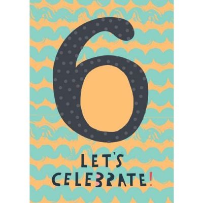 6 Neon Stripe Let's Celebrate
