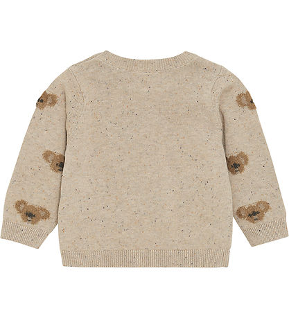 Minymo Bluse- Strik - Beigemeleret m. Koalabj?rne