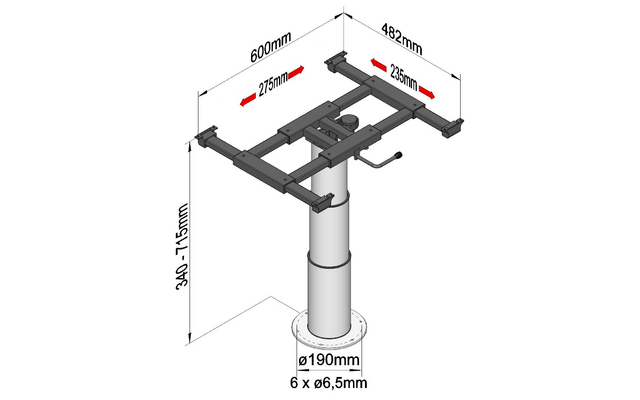Liftsäule mit x/y Verschiebung