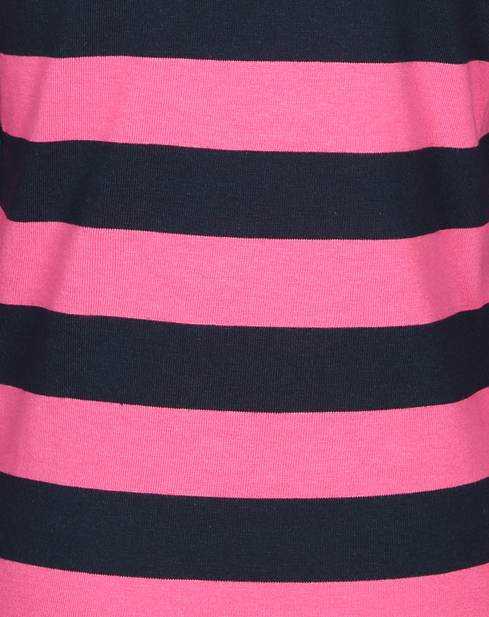 Langarm-Shirt NUMBER 5 gestreift in pink/dunkelblau