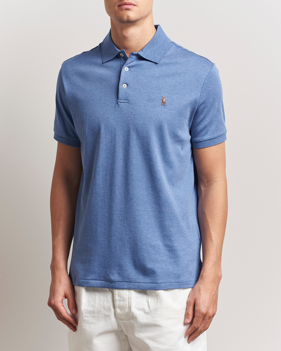 Polo Ralph Lauren Custom Slim Fit Cotton Polo Faded Royal