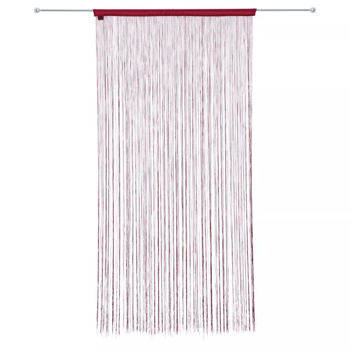 Rideau de fil (90 x H200 cm) Uni Rouge grenat