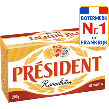 Président Roomboter Gezouten 200 g