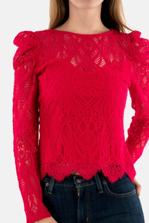 Tee shirt manches longues morgan 241-tyro fuchsia