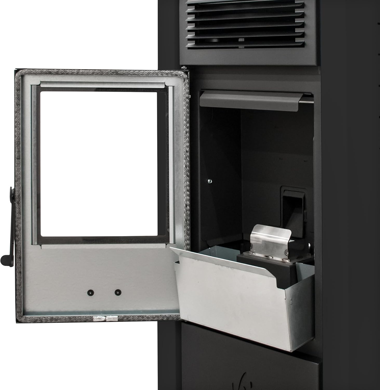 STUFE A PELLET ITALIA San Diego 12 Kw WiFi 5 Sterne | Pelletöfen Zertifizierte-Effizienz 91% Heizt 120m² Autonomie 15 Std 5 Kräfte WiFi-Steuerung Programmierbar 24 Monate Garantie Schwarz