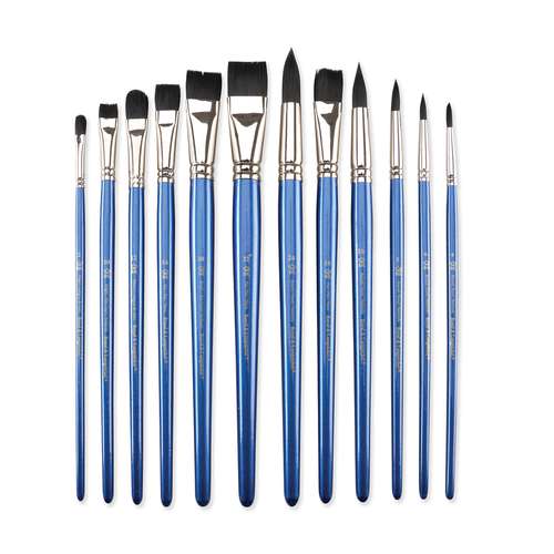 Royal & Langnickel® Black Taklon Pinselset RSET-9302 – 12-teilig