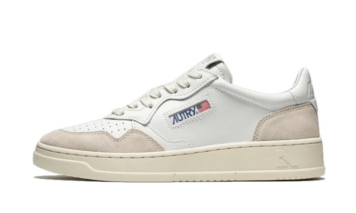 Autry Medalist Leather Suede Low White