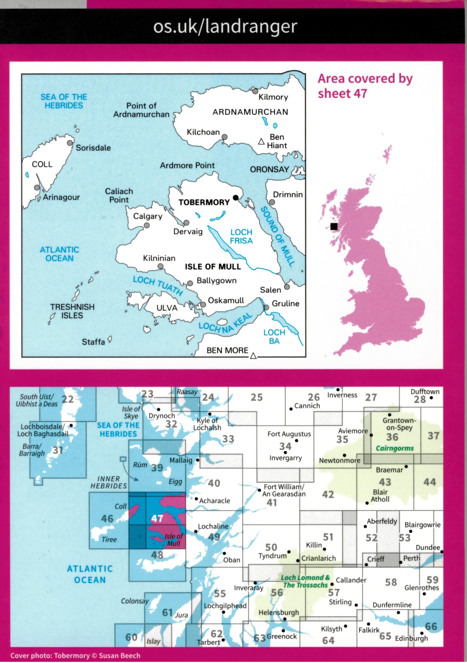 ORDNANCE SURVEY - 47 GB TOBERMORY NORTH MULL 1 50 000