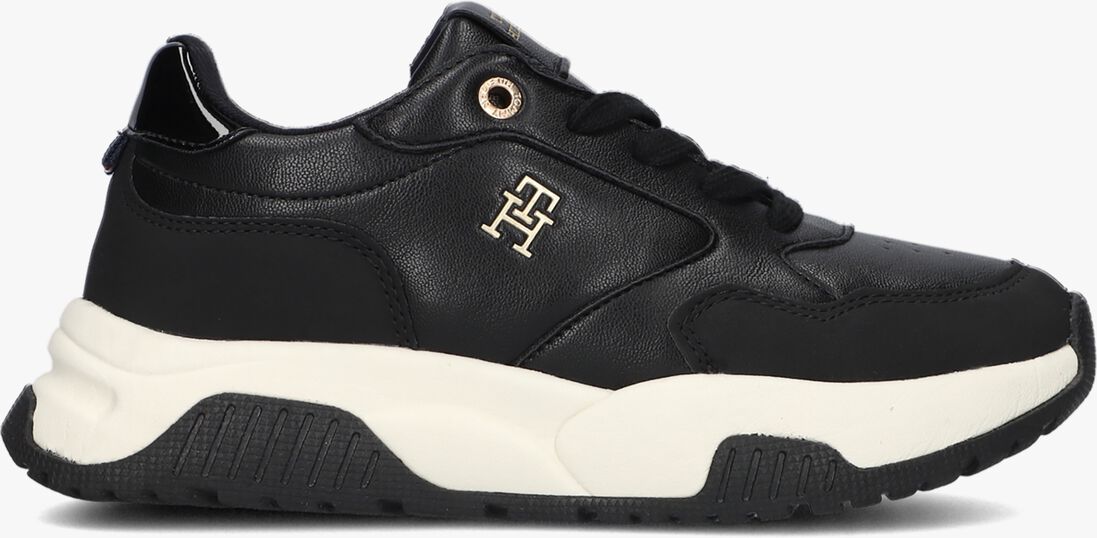 TOMMY HILFIGER zwarte tommy hilfiger lage sneakers low cut lace-up