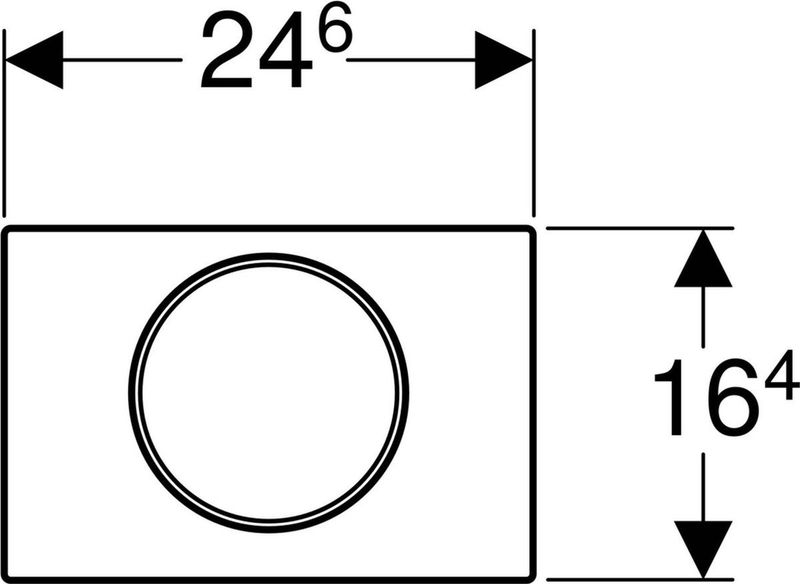 Geberit - Sigma10 - Bedieningsplaat - Matwit - 2-toets Spoeling - Ronde Knop