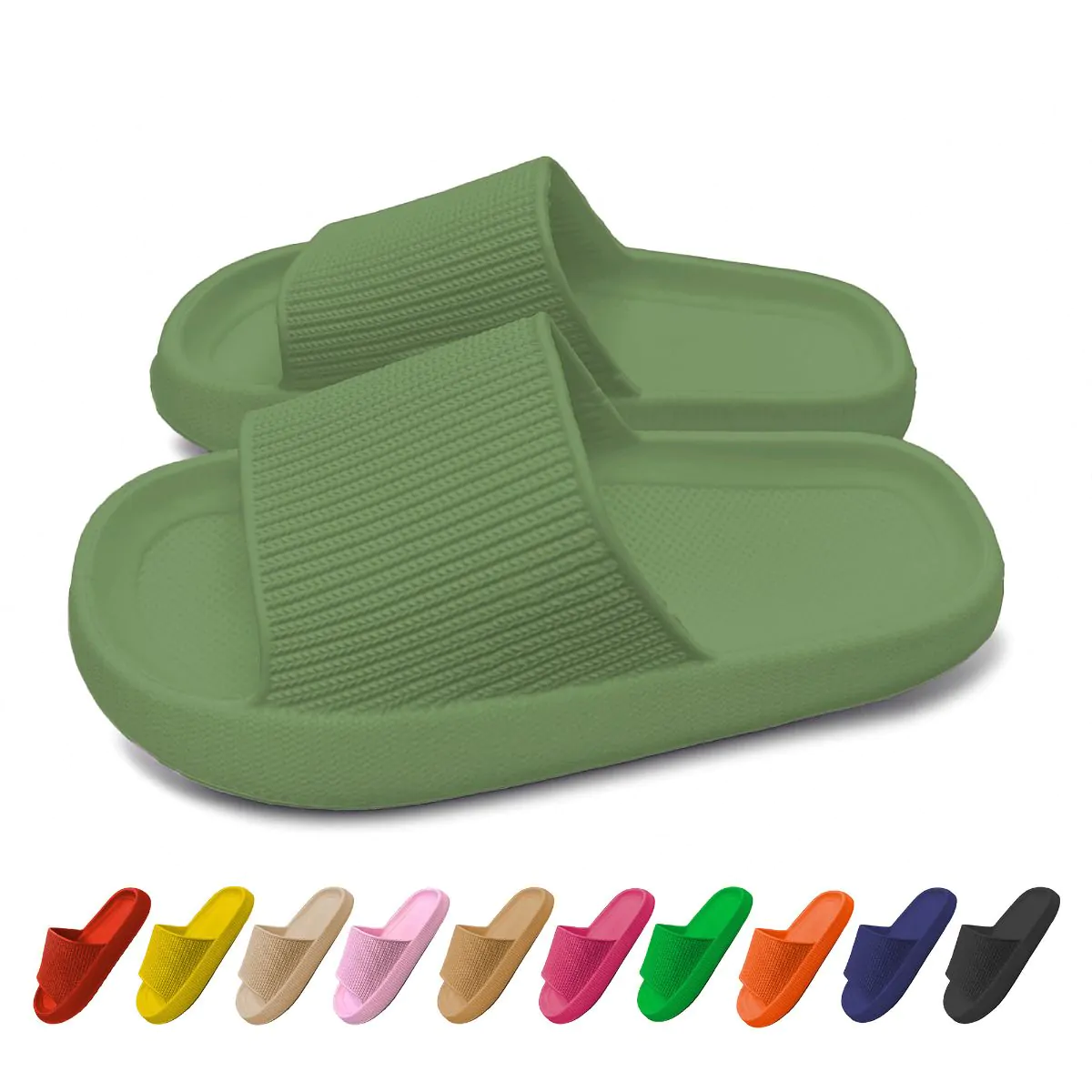 Orthopedische Zomer Badslippers (Olijfgroen)