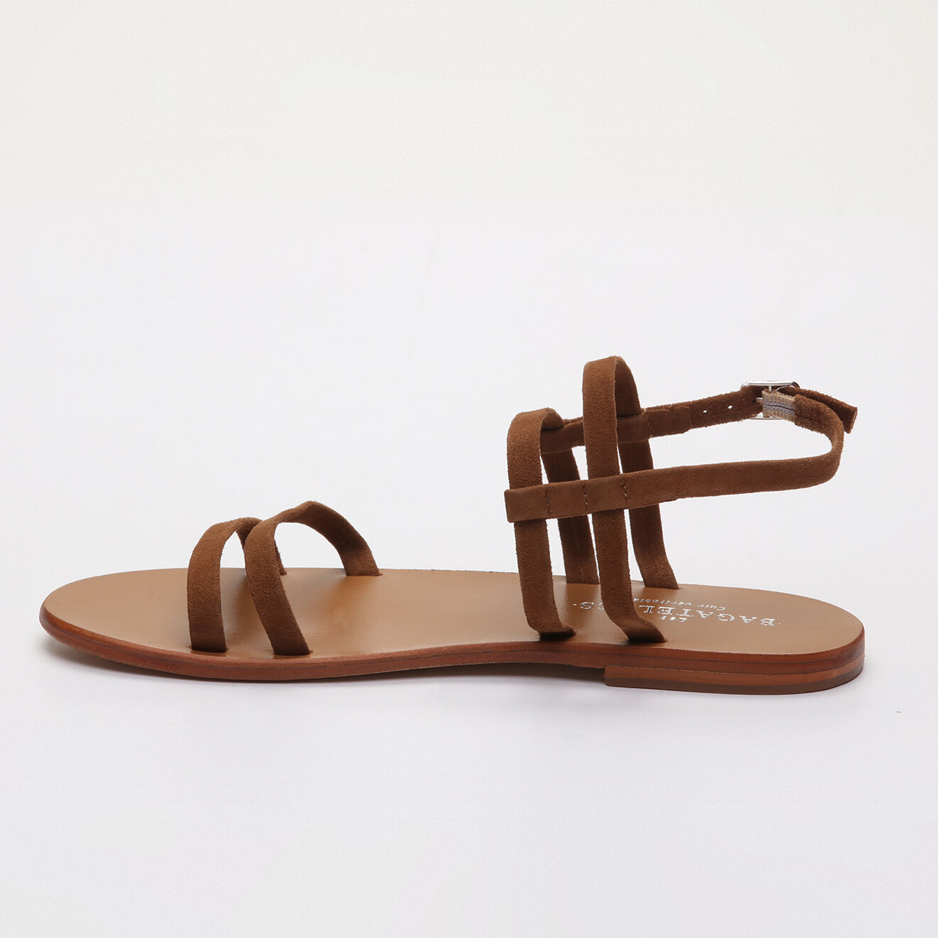 Les Bagatelles Sandales en Cuir Peyton camel/marron