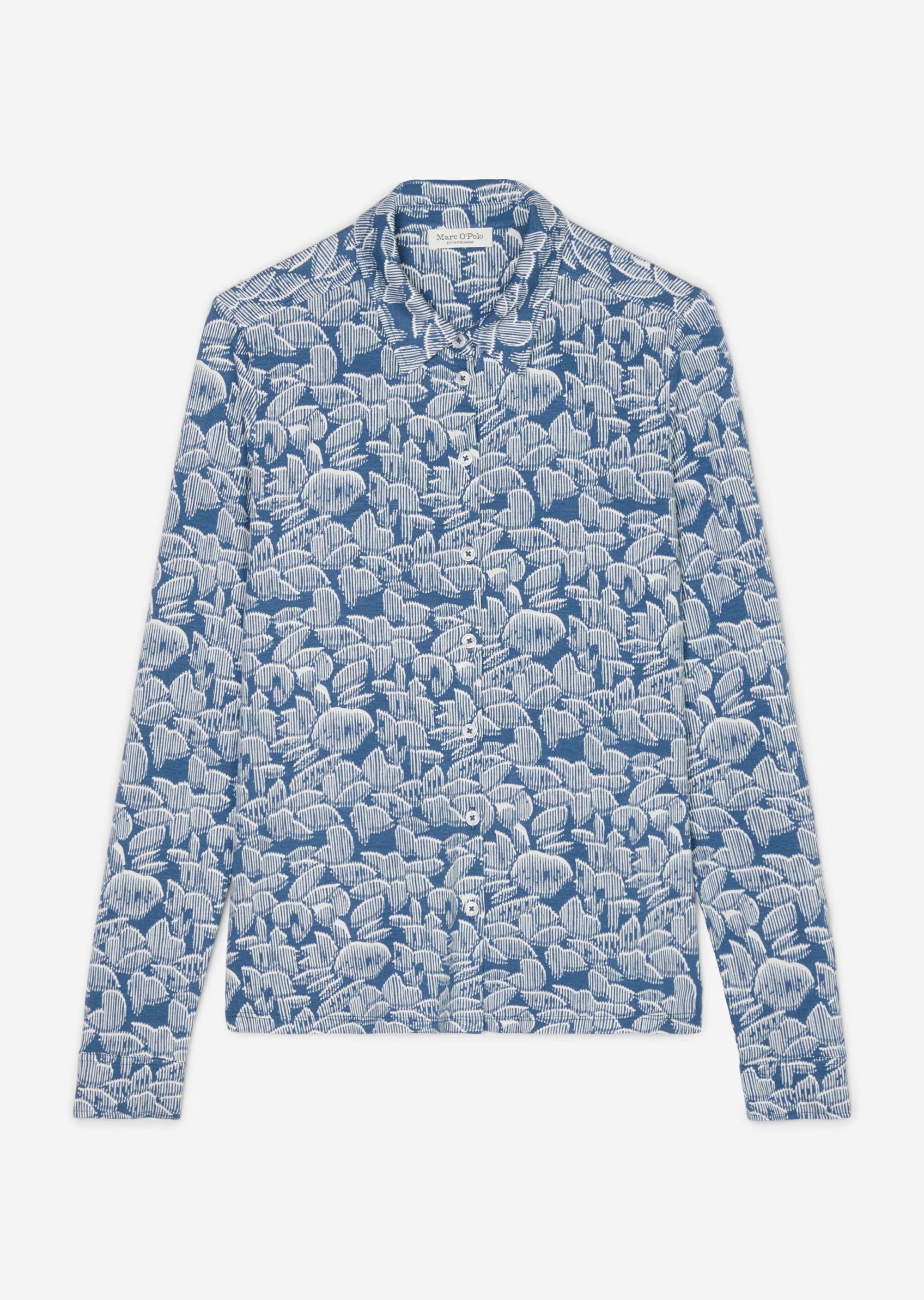 Jersey-Print-Bluse regularaus LENZING™ ECOVERO™