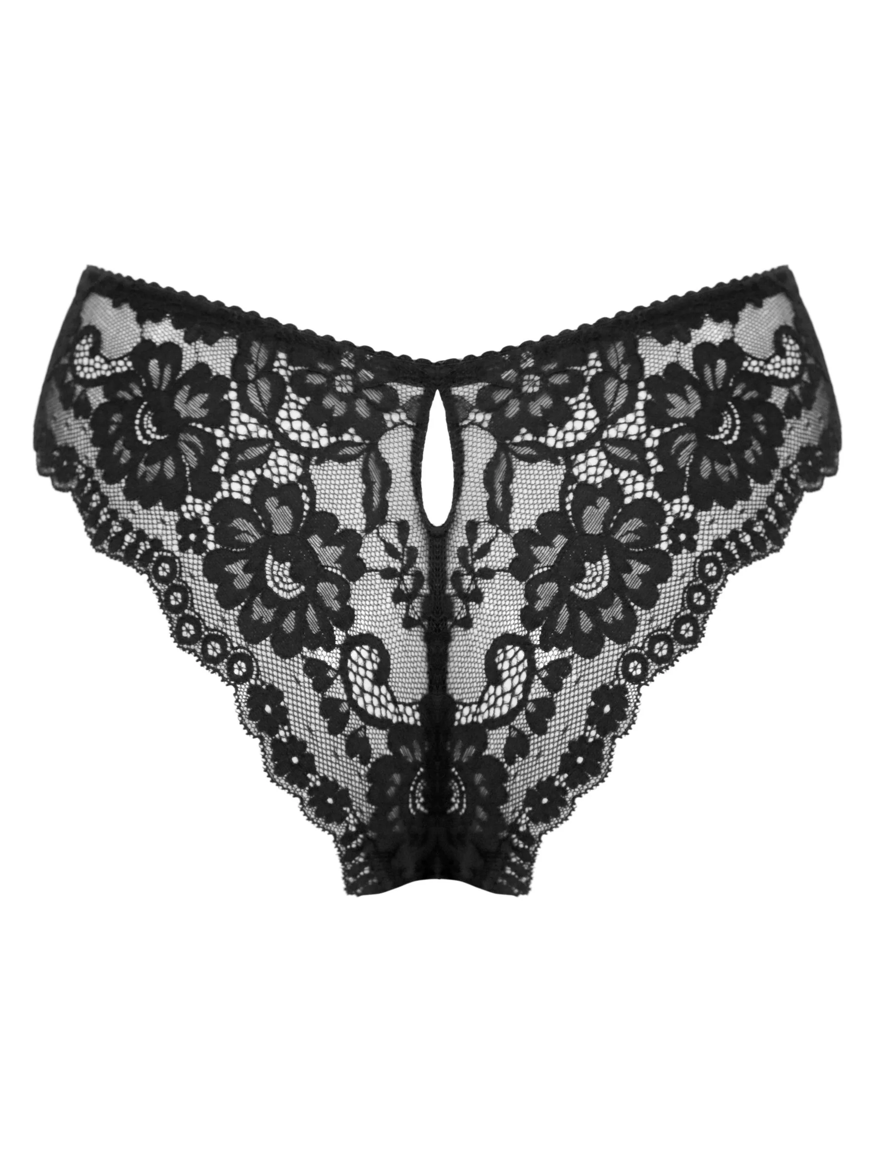 Zwart - Pour Moi Fleur Cheeky V-Shaped Knickers