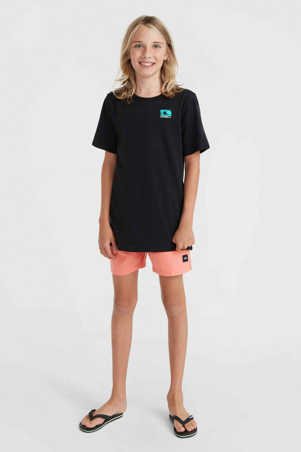 zwemshort Cali Block zwart/roze