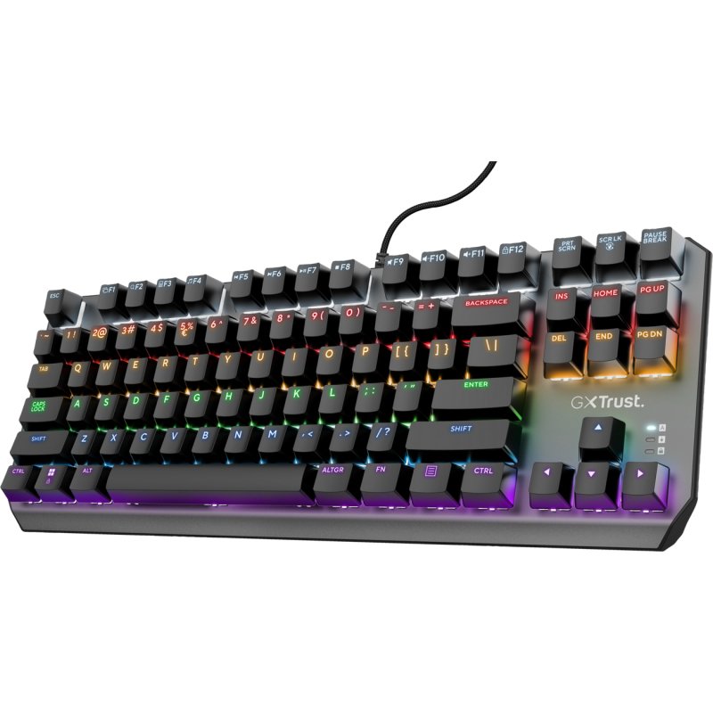 Trust GXT 834 Callaz TKL clavier Gaming USB AZERTY Français Noir