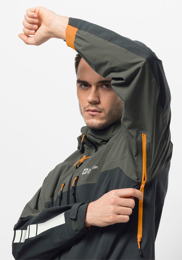 Jack Wolfskin Fahrradjacke »MOROBBIA 3L JKT M« mit Kapuze