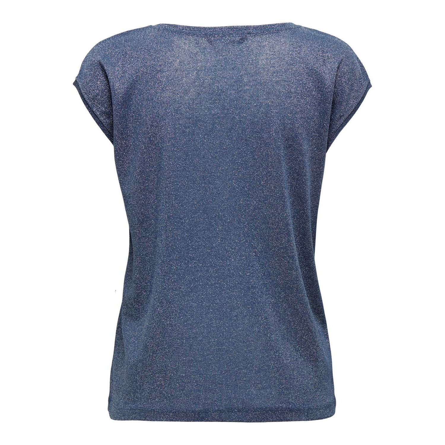 ONLY  Silvery Short Sleeve V-Neck