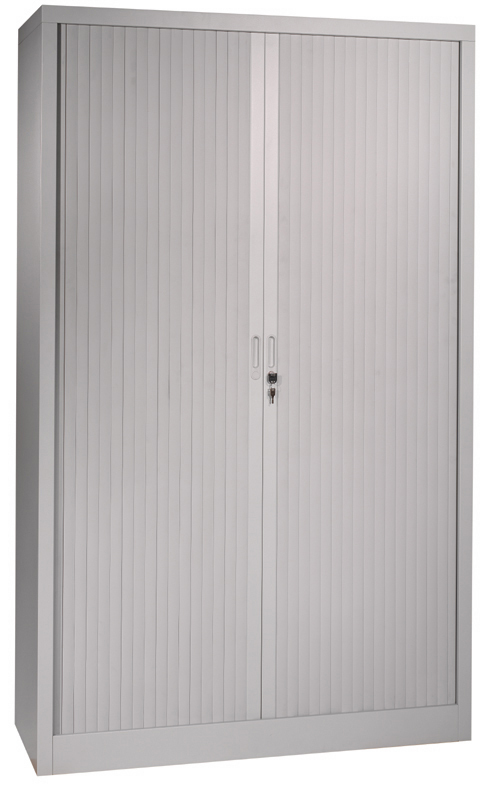 Rollladenschrank Steel, 5 Ordnerhöhen, lichtgrau (RAL 7035)