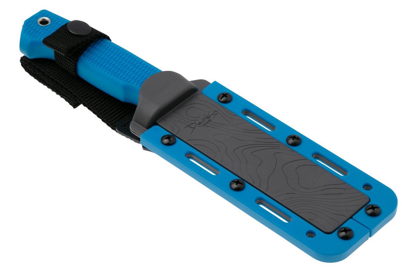 Demko Knives FreeReign AUS10A Drop Point FR-10A-BLU Blue Rubber, outdoormes
