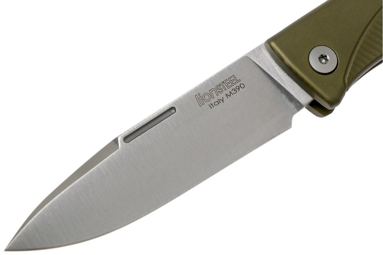 LionSteel Thrill green aluminum integral slipjoint zakmes