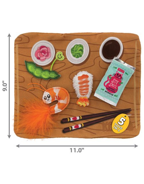 Kong Pull-A-Partz Sushi - Kattenspeelgoed - One Size