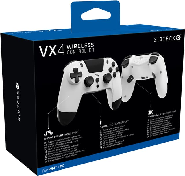 Gioteck VX-4 PlayStation 4 trådløs kontroller (hvid)