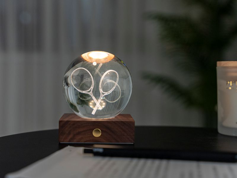 Gingko LED Stimmungslicht Amber Tennis Braun/Transparent LED Beleuchtung
