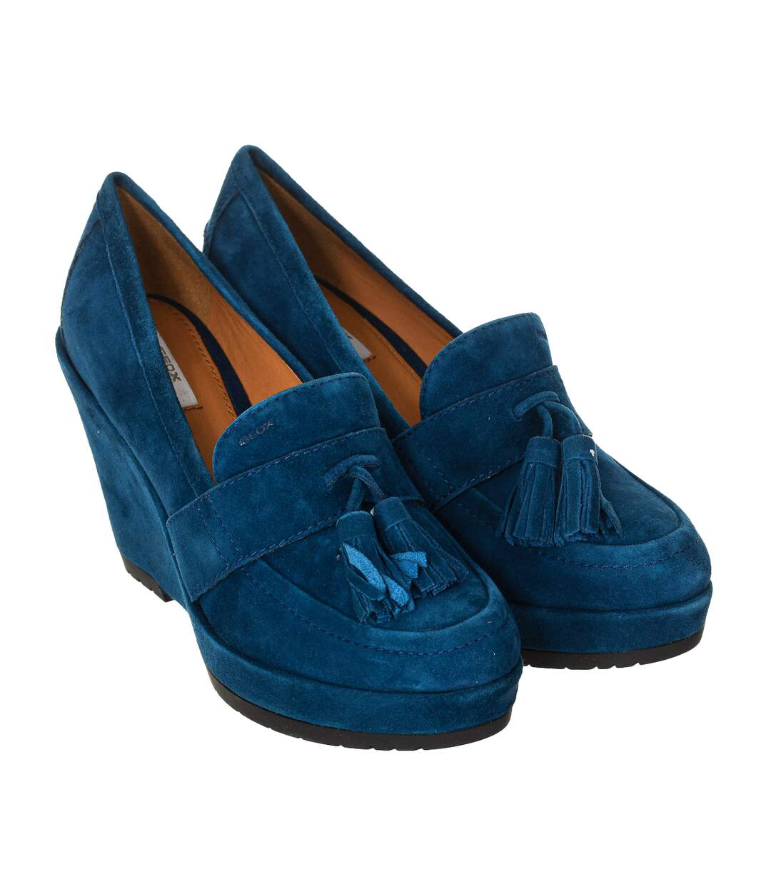 Women's leather wedge moccasin