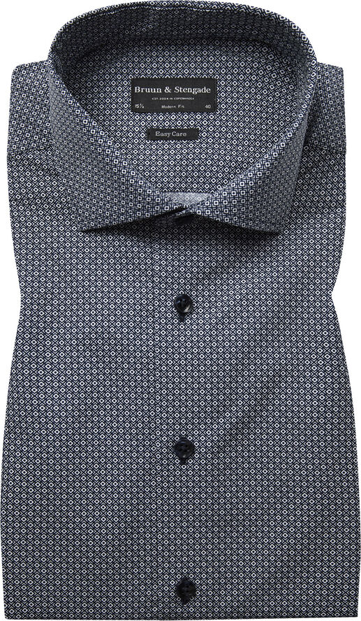 Bruun & Stengade BS Dwight Modern Fit Shirt Dark blue