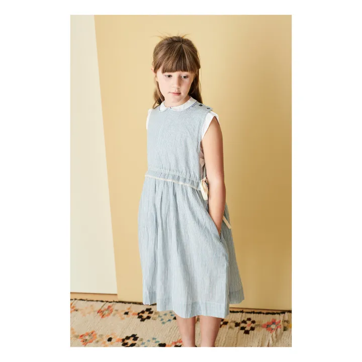 Caramel Robe Rayée Colima | Bleu