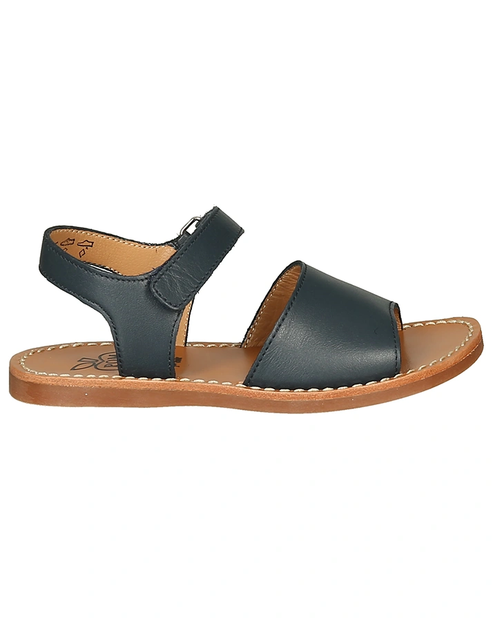 Leder-Sandalen PLAGE STITCH EASY in marine