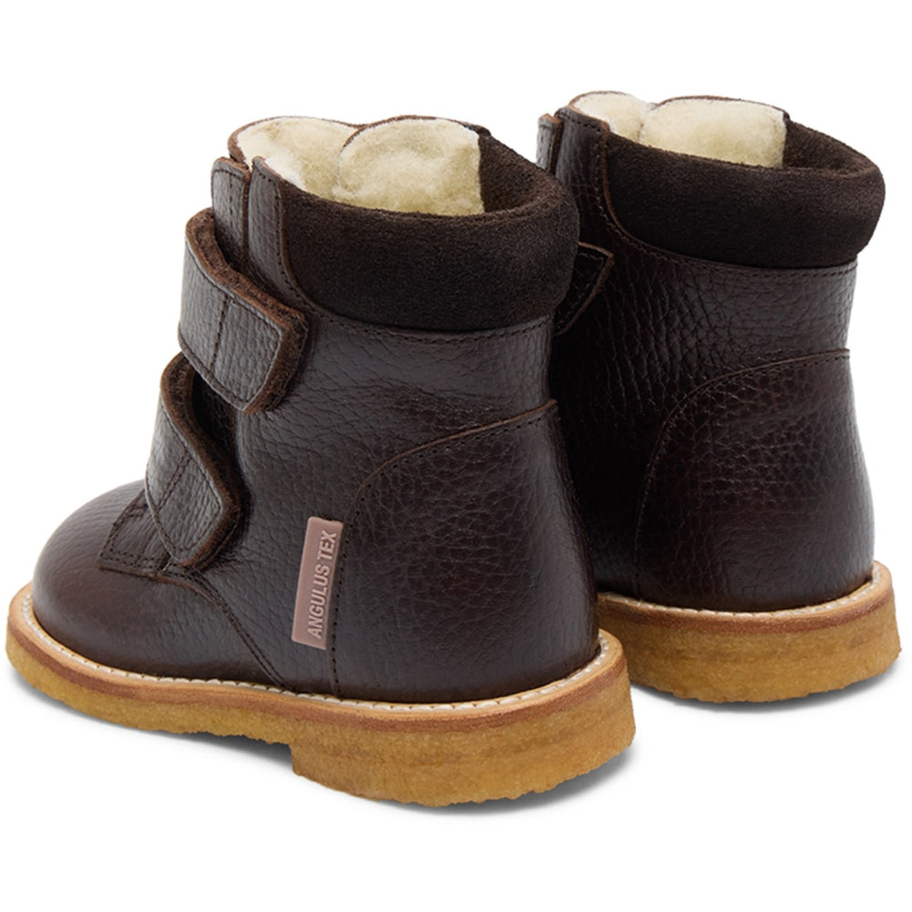 Køb Angulus Dark Brown/Dark Brown Begynder Tex-Støvle Med Velcrolukning
